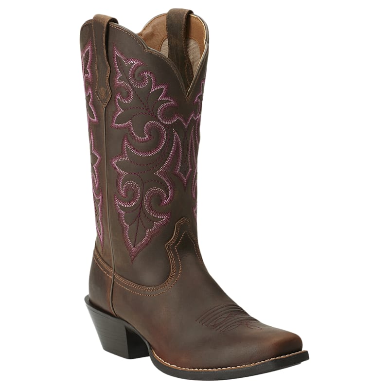 Ariat Round Up Square-Toe Western Boots for Ladies