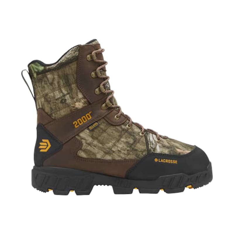 LaCrosse Cold Snap 9" Mossy Oak Country Roots 2000G Insulated Waterproof Hunting Boots for Men