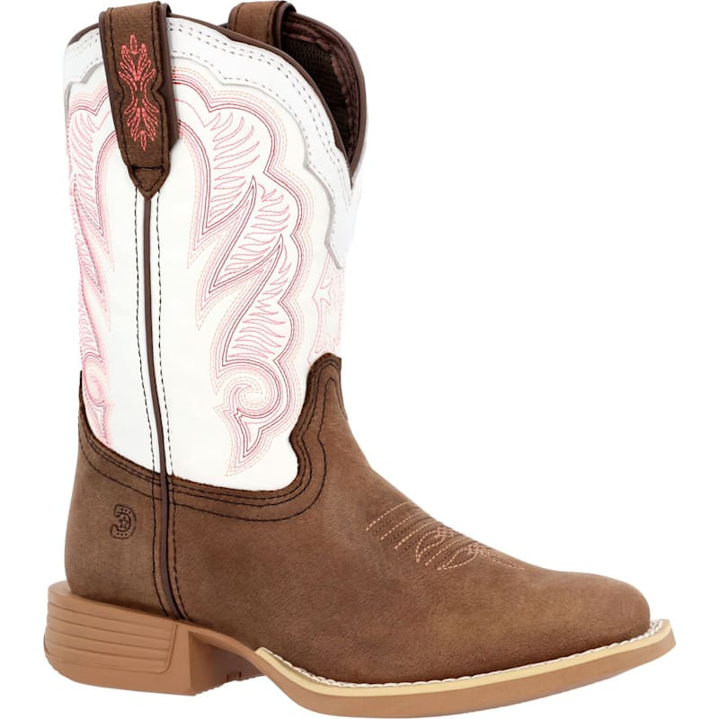 Durango Lil' Rebel Pro Brown and White Western Boots for Toddlers or Kids