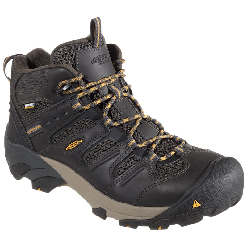 KEEN Utility Lansing Mid Waterproof Steel Toe Work Boots for Men