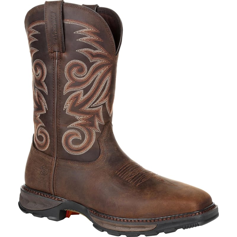 Durango Maverick XP Steel-Toe Waterproof Leather Pull-On Western Work Boots for Men