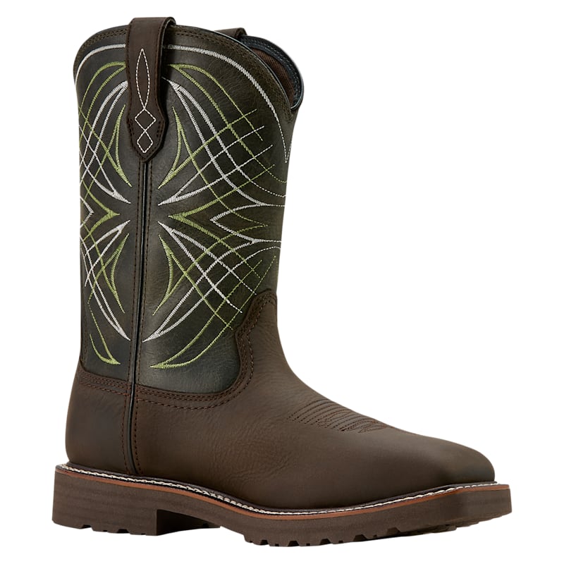 Ariat Activator Waterproof Steel-Toe Western Work Boots for Men