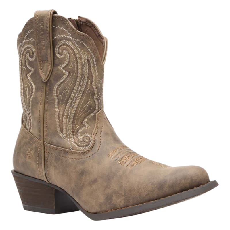 Durango Crush Driftwood Shortie Side Zip Western Boots for Women