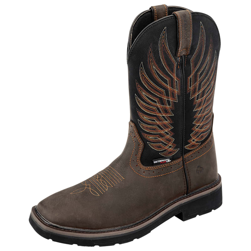 Wolverine Ranch Hand Waterproof Square Toe Wellington Work Boots for Men