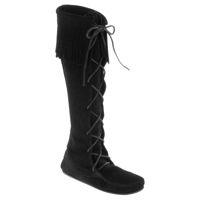 Minnetonka Front-Lace Hardsole Knee-High Boots for Ladies