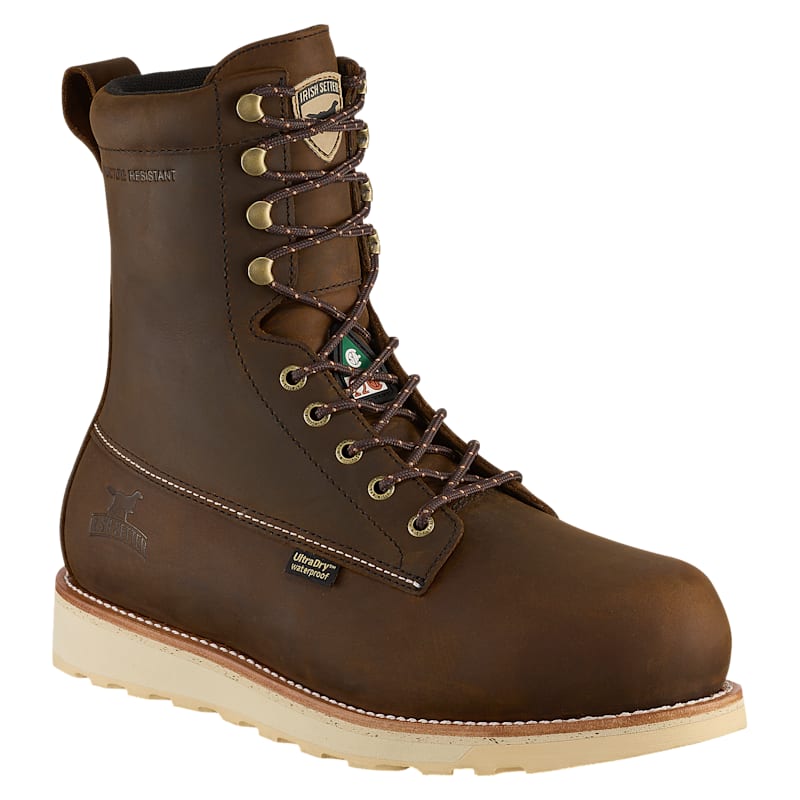 Irish Setter Wingshooter ST 8" Insulated Waterproof CSA Composite Toe Wedge Work Boots for Men