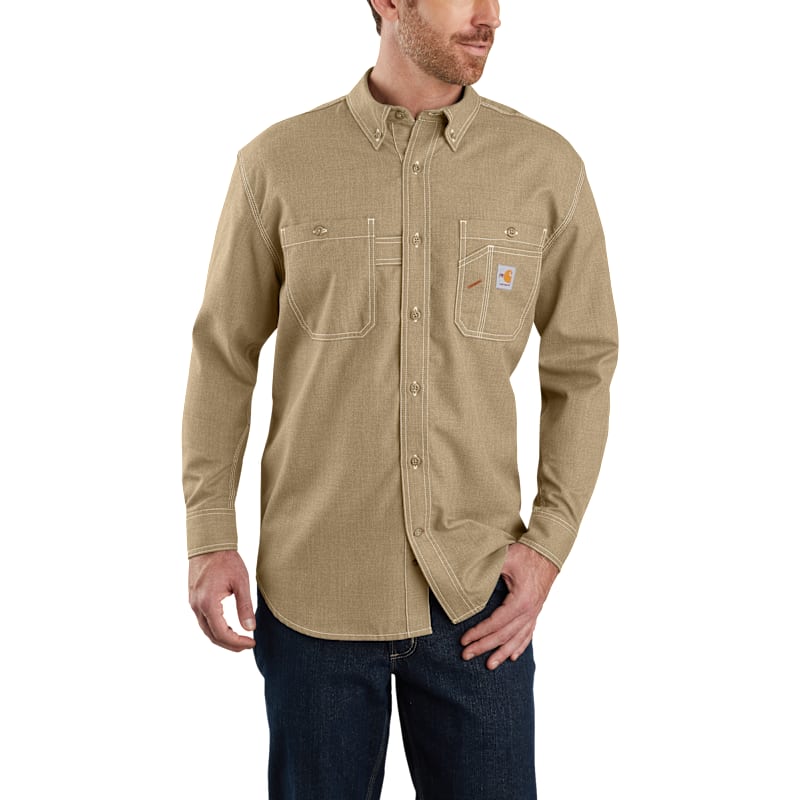 Carhartt Flame-Resistant Carhartt Force Button-Front Long-Sleeve Shirt for Men