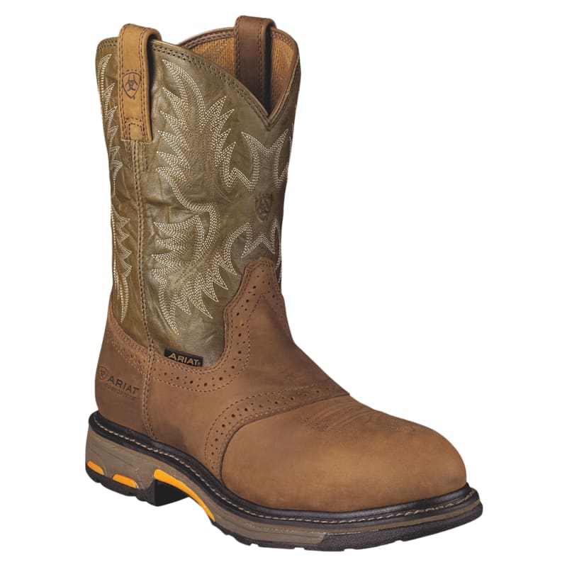 Ariat Workhog Safety Toe Pull-On Work Boots for Men