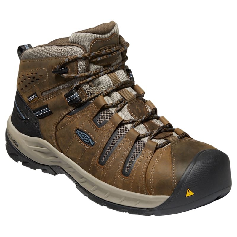 KEEN Flint II Waterproof Steel Toe Work Boots for Men
