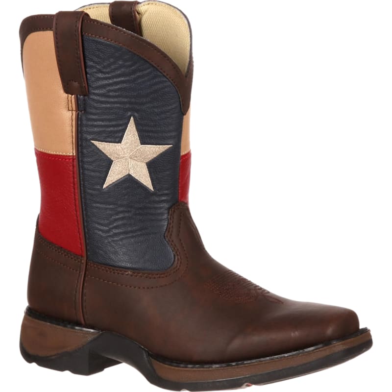 Lil' Durango Texas Flag Pull-On Western Boots for Toddlers or Kids