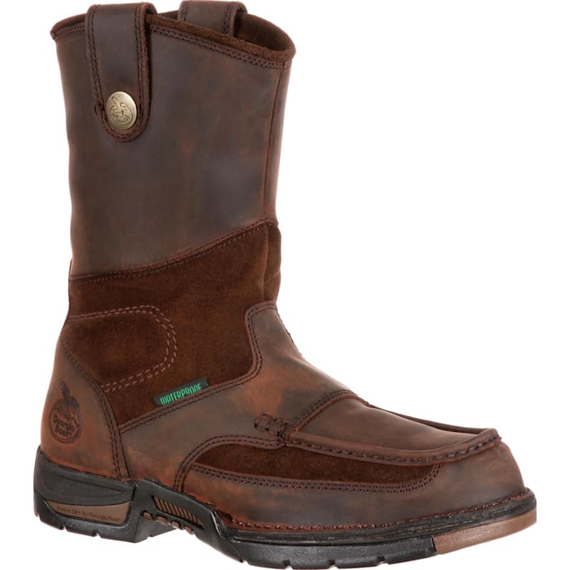 Georgia Boot Athens Waterproof Steel Toe Wellington Work Boots for Men