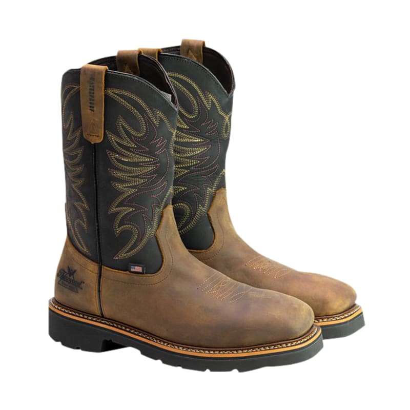 Thorogood American Heritage Waterproof Square Steel Toe Wellington Work Boots for Men