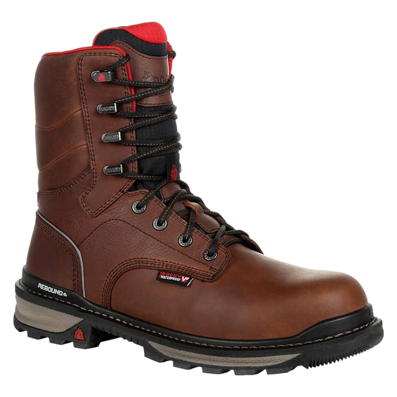 Rocky Rams Horn 8'' Waterproof Work Boots for Men