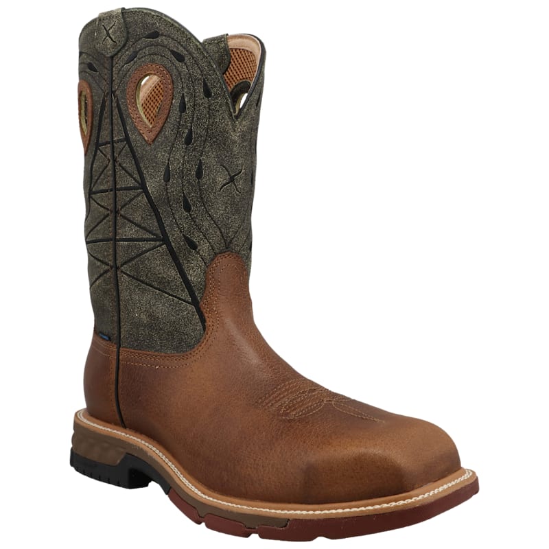 Twisted X Waterproof Composite-Toe Western Work Boots for Men with CellStretch Technology