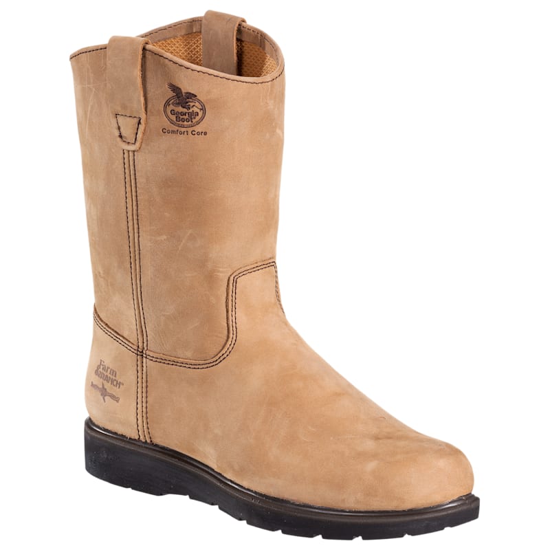 Georgia Boot Farm and Ranch Comfort Core Wellington Work Boots for Men