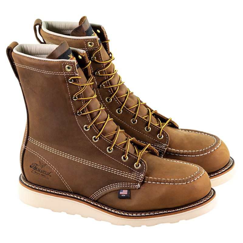 Thorogood American Heritage 8'' Steel Toe Wedge Work Boots for Men