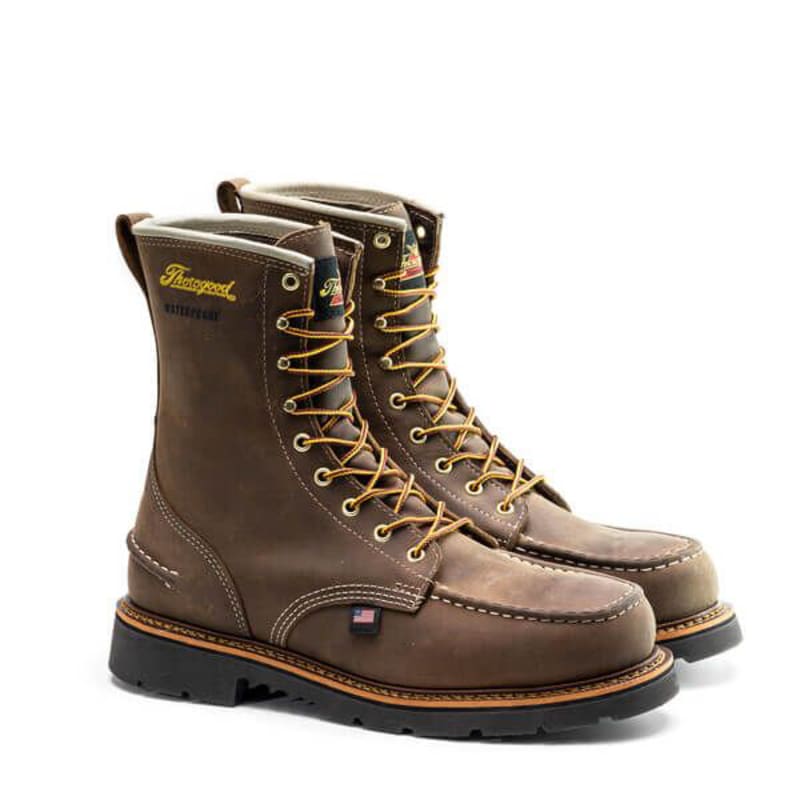 Thorogood 1957 Series Trail Crazyhorse Waterproof Moc Toe Work Boots for Men