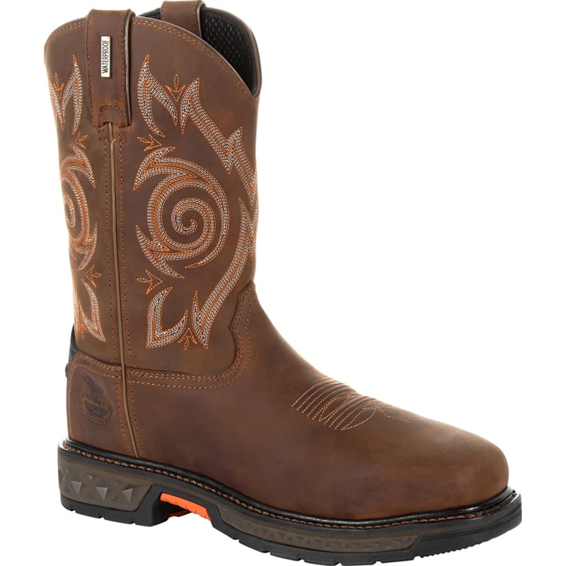 Georgia Boot Carbo-Tec LT Waterproof Steel-Toe Western Work Boots for Men