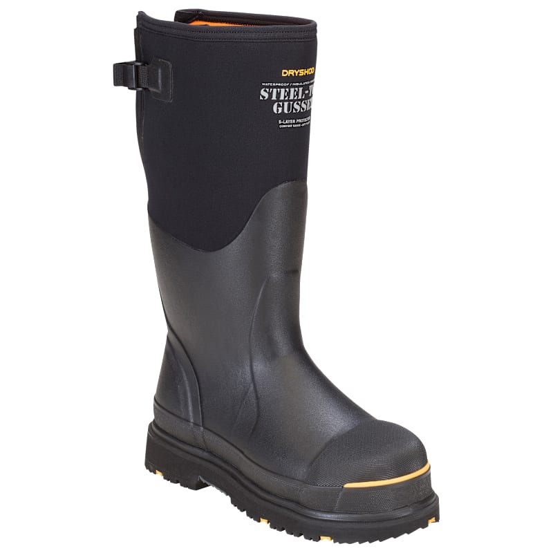 Dryshod Adjustable Gusset Steel Toe Rubber Boots for Men