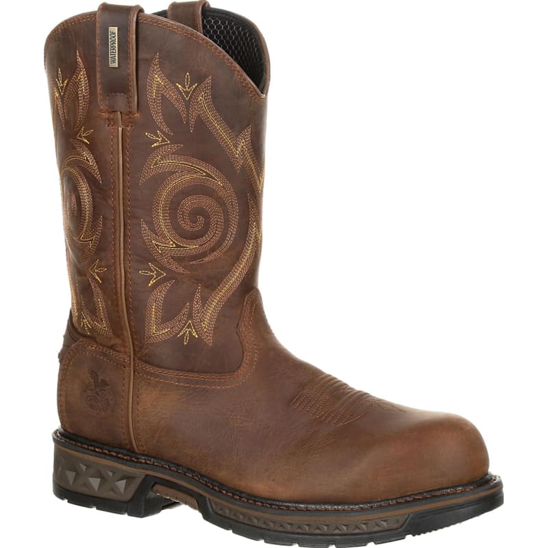 Georgia Boot Carbo-Tec LT Composite-Toe Waterproof Wellington Work Boots for Men