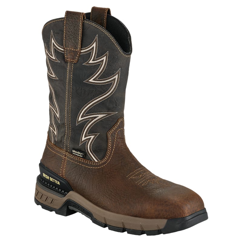 Irish Setter Two Harbors Waterproof Composite-Toe Western Work Boots with StableFlex for Men