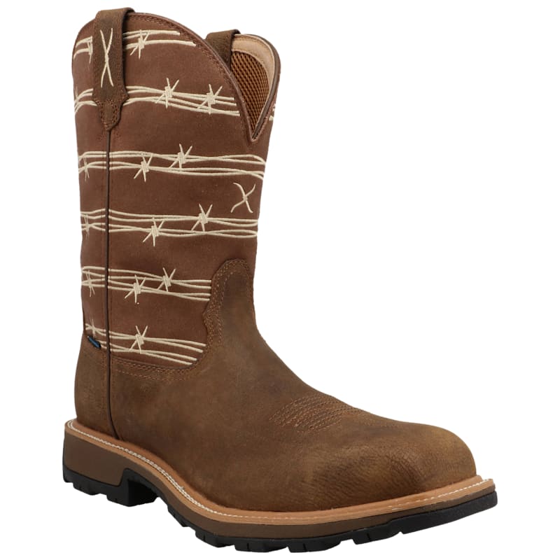 Twisted X 11" UltraLite X BarnShield Safety-Toe Waterproof Work Boots for Men