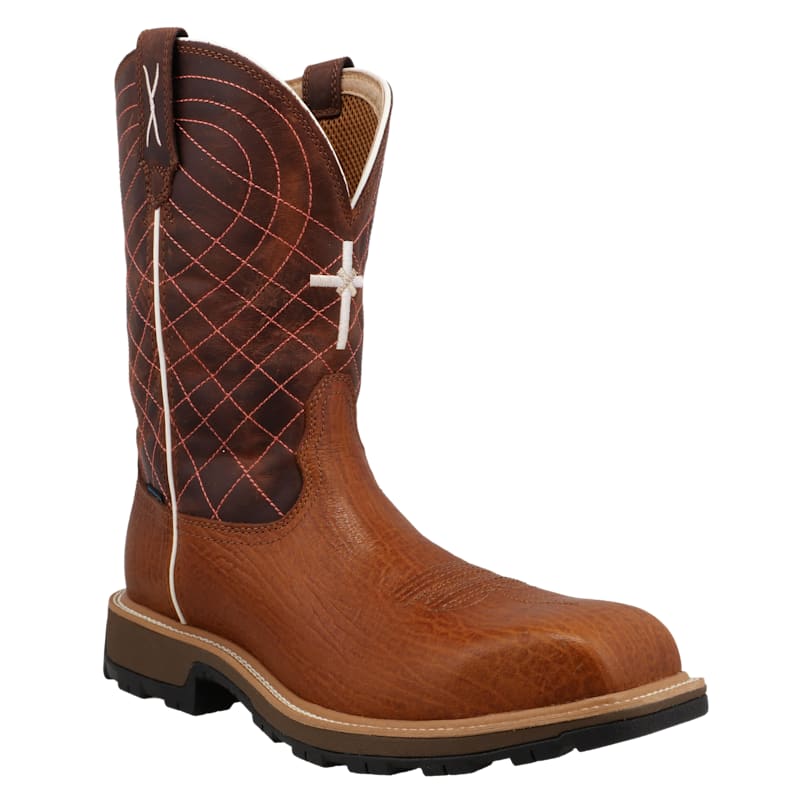 Twisted X UltraLite X Cross Waterproof Composite-Toe Western Work Boots for Men
