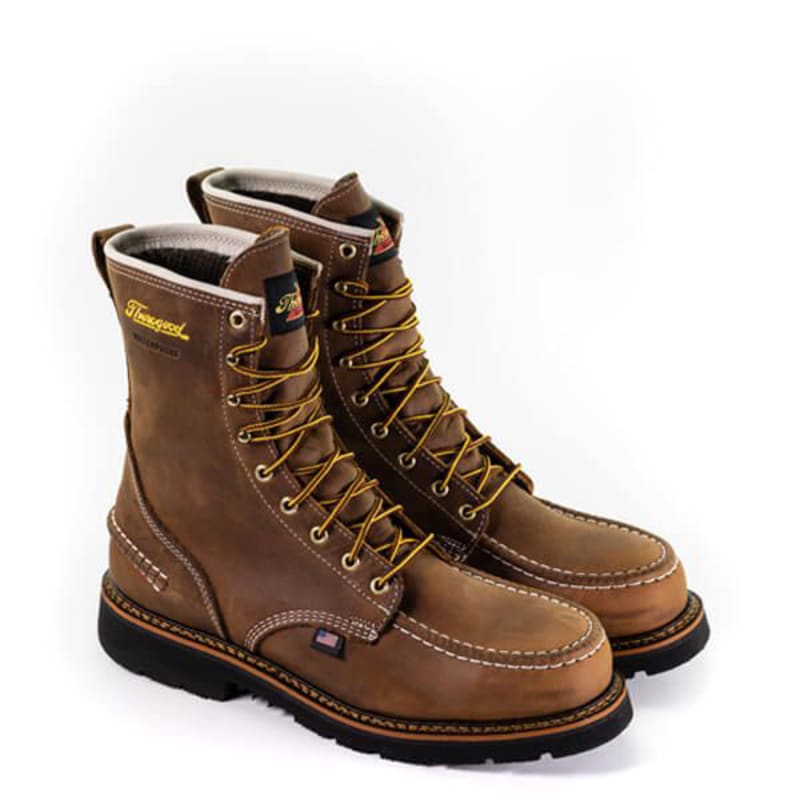 Thorogood 1957 Series 8'' Trail Crazyhorse Waterproof Moc Toe Steel Toe Work Boots for Men
