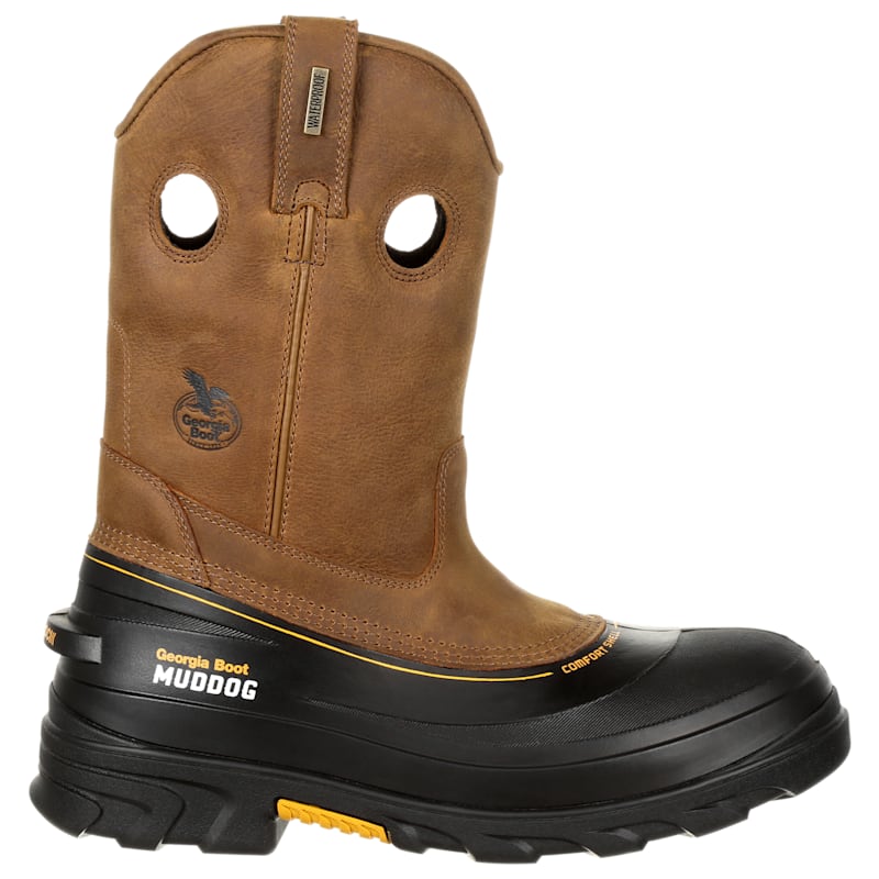 Georgia Boot Muddog Waterproof Composite Toe Wellington Work Boots for Men