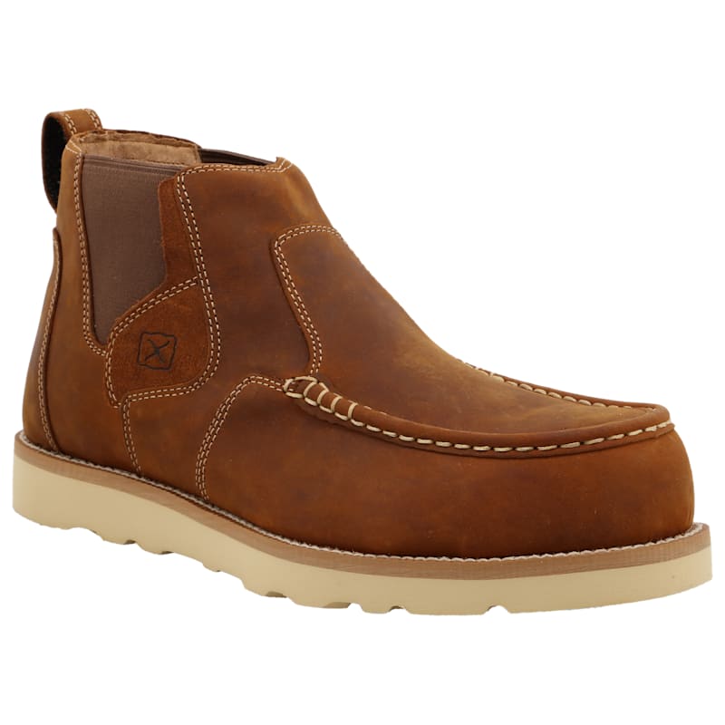 Twisted X Chelsea Wedge Sole Work Boots with Composite Toes for Men