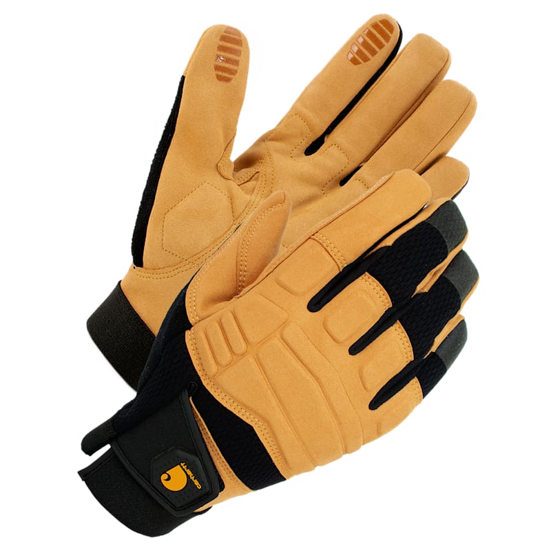 Carhartt Synthetic Leather High Dexterity Molded Knuckle Secure Cuff Gloves for Men