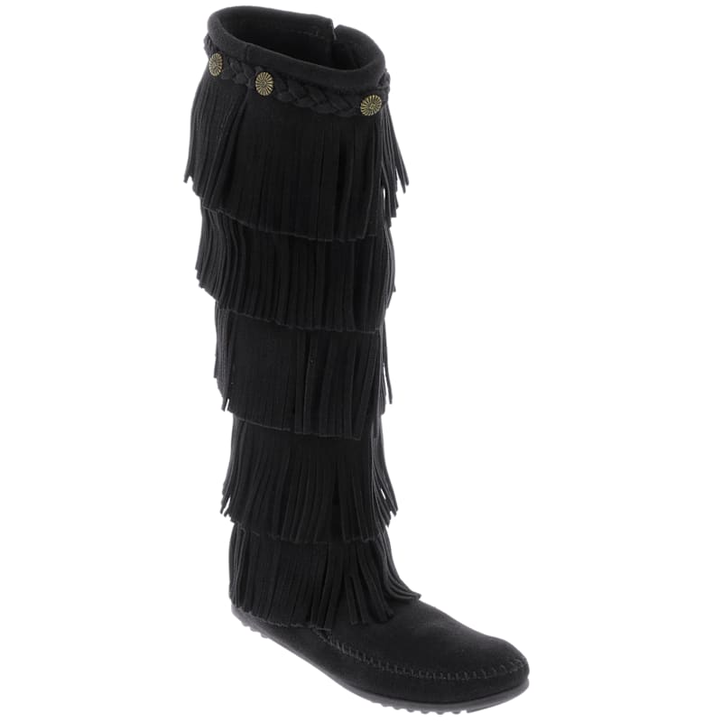Minnetonka 5-Layer Fringe Boots for Ladies