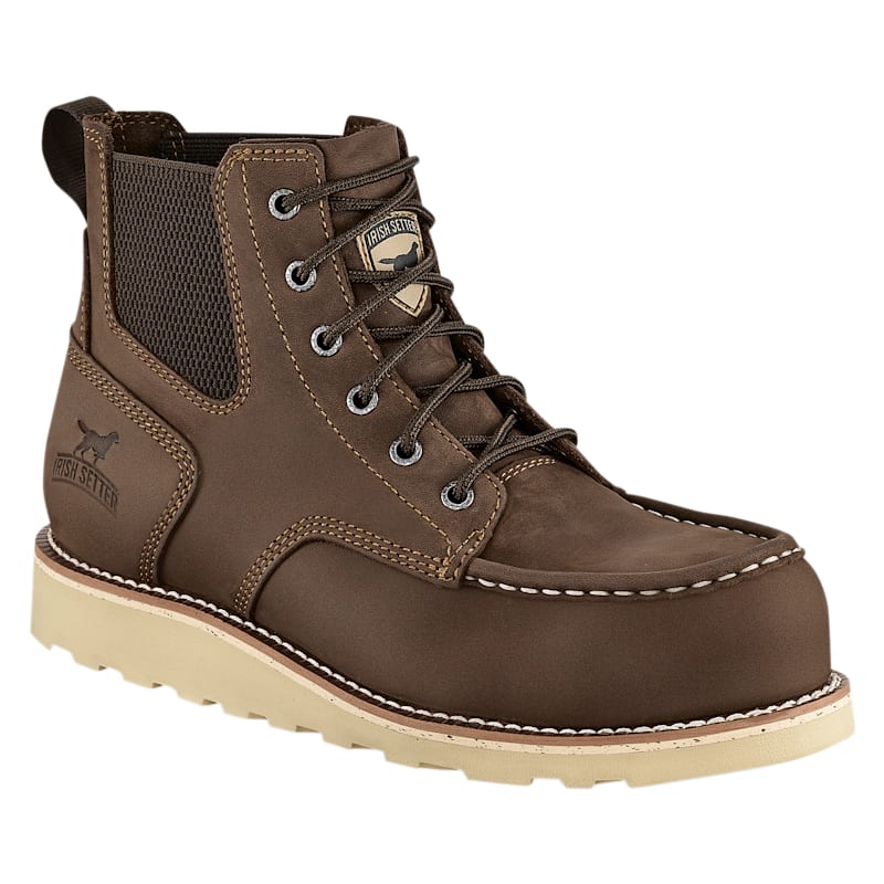 Irish Setter Pipestone Steel-Toe Chelsea Wedge Work Boots for Men