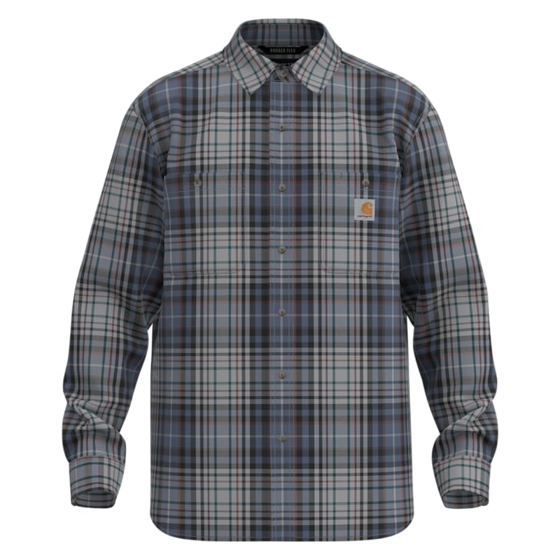 Carhartt Rugged Flex Relaxed-Fit Lightweight Long-Sleeve Plaid Shirt