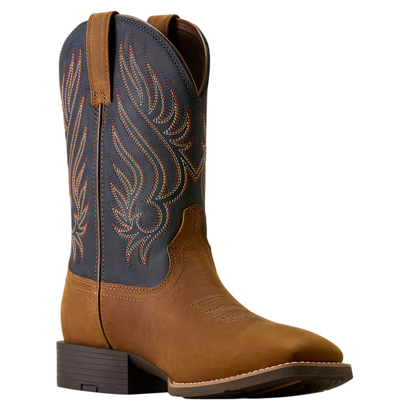 Ariat Sport Riggs Waterproof Wide Square Toe Western Boots for Men