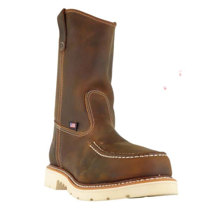 Thorogood American Heritage Trail Crazyhorse Steel-Toe Wellington Work Boots for Men