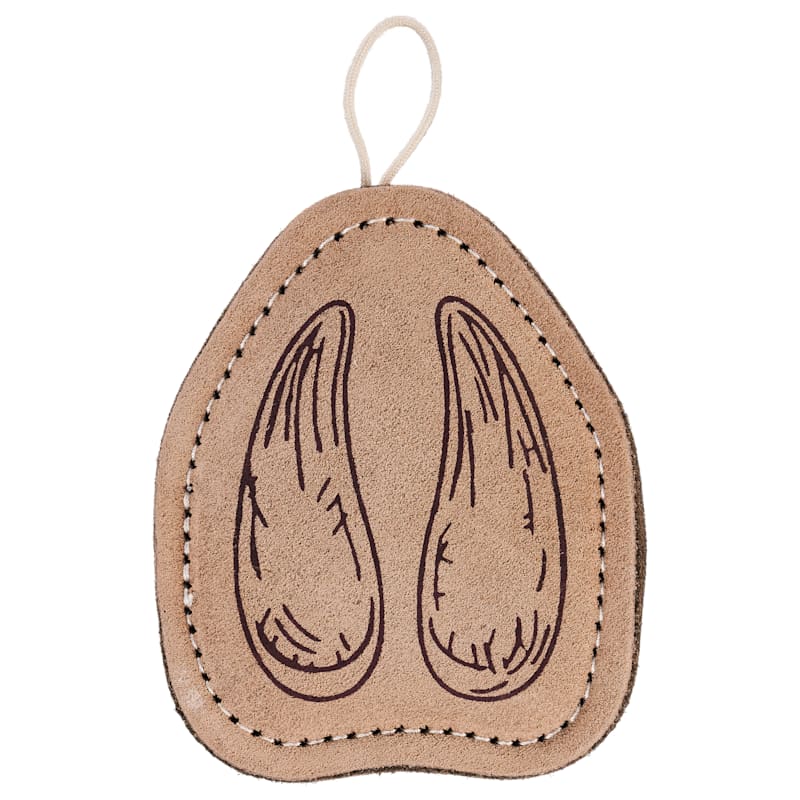 Bass Pro Shops Leather Wool Deer Print Dog Chew Toy