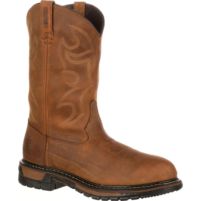 Rocky Original Ride Branson Roper Waterproof Western Boots for Men