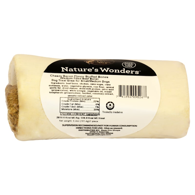 Nature's Wonders Cheezy Bacon Stuffed Bone Dog Chew