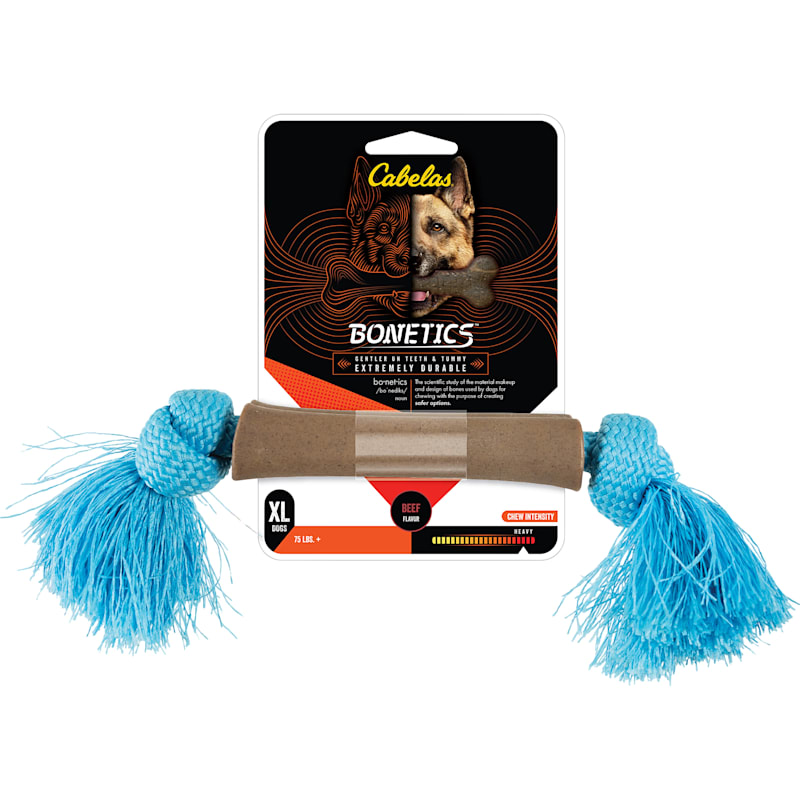 Bonetics Extra-Large Beef-Flavored Tassel Bone Chew Toy for Dogs