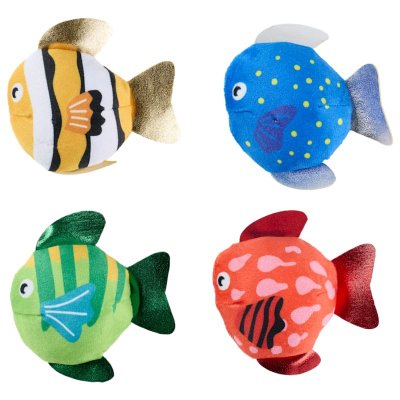 Bass Pro Shops Tropical Fish Cat Toy 4-Pack