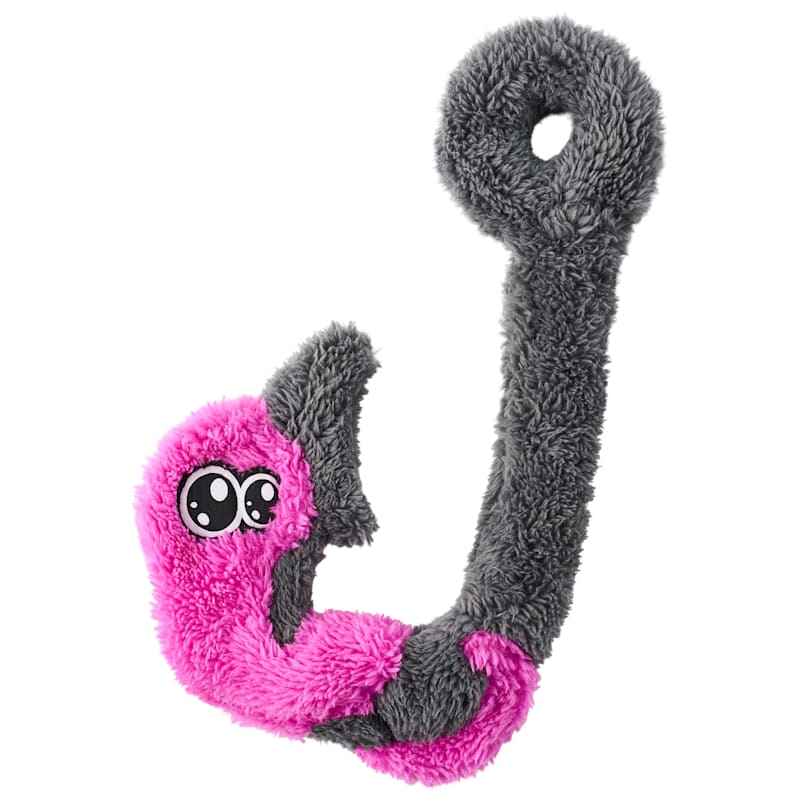 Cycle Dog Worm on a Hook Plush Dog Toy