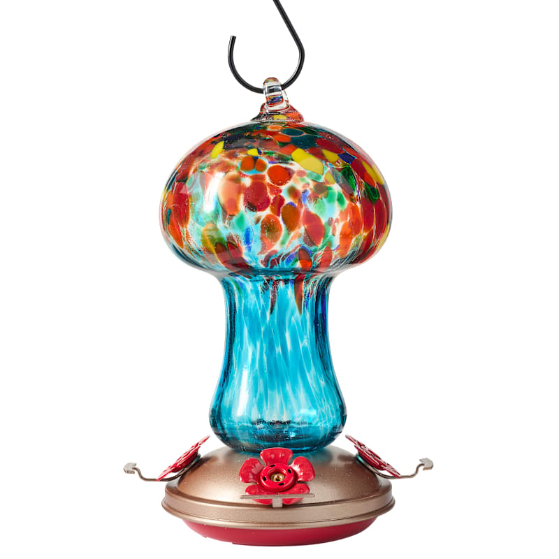 Muse Garden Mushroom Hummingbird Feeder