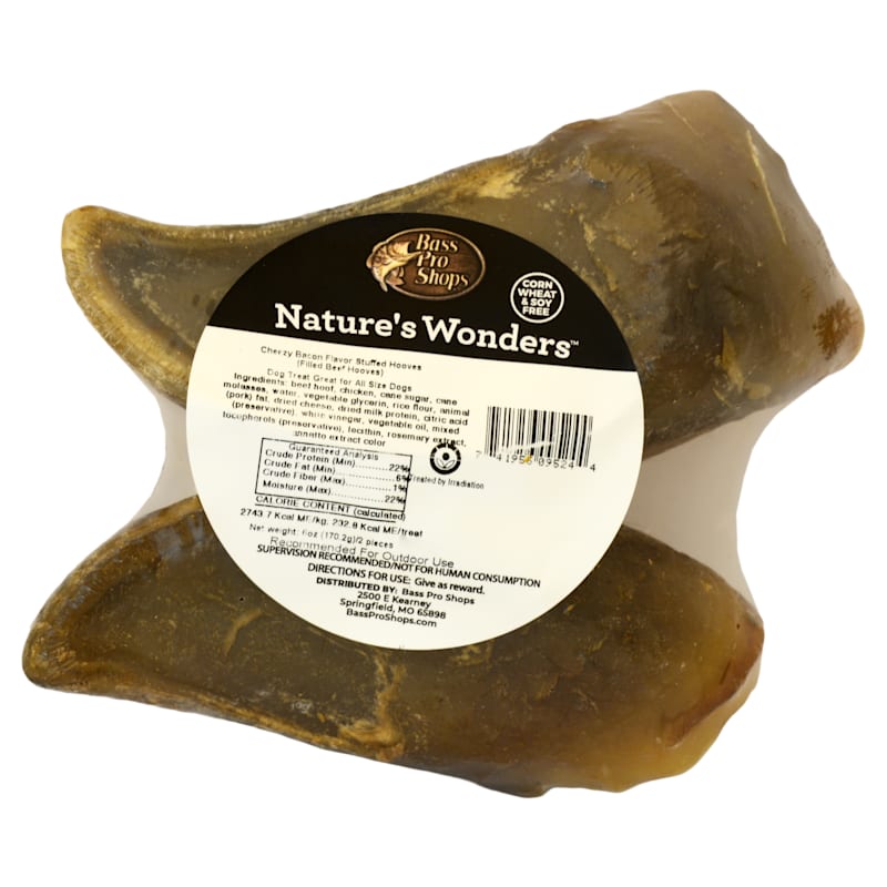 Nature's Wonders Cheezy Bacon Stuffed Hooves Dog Chew 2-Pack