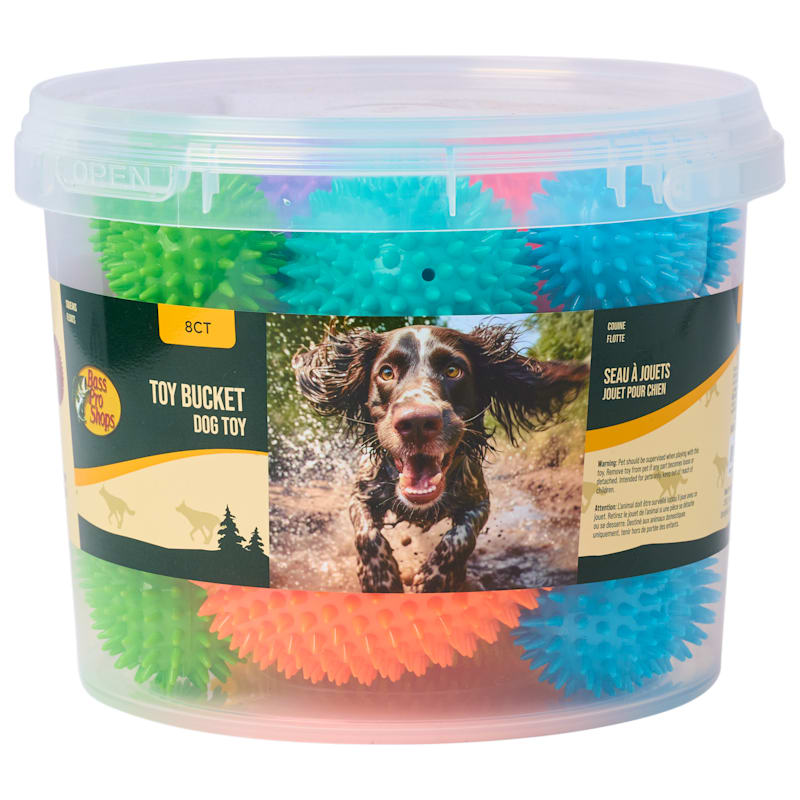 Bass Pro Shops Assorted Spiky Dog Toy Bucket