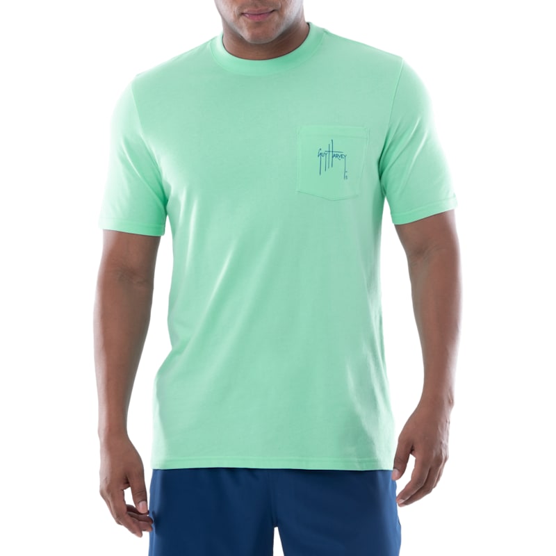 Guy Harvey Super Grand Slam Short-Sleeve Pocket T-Shirt for Men
