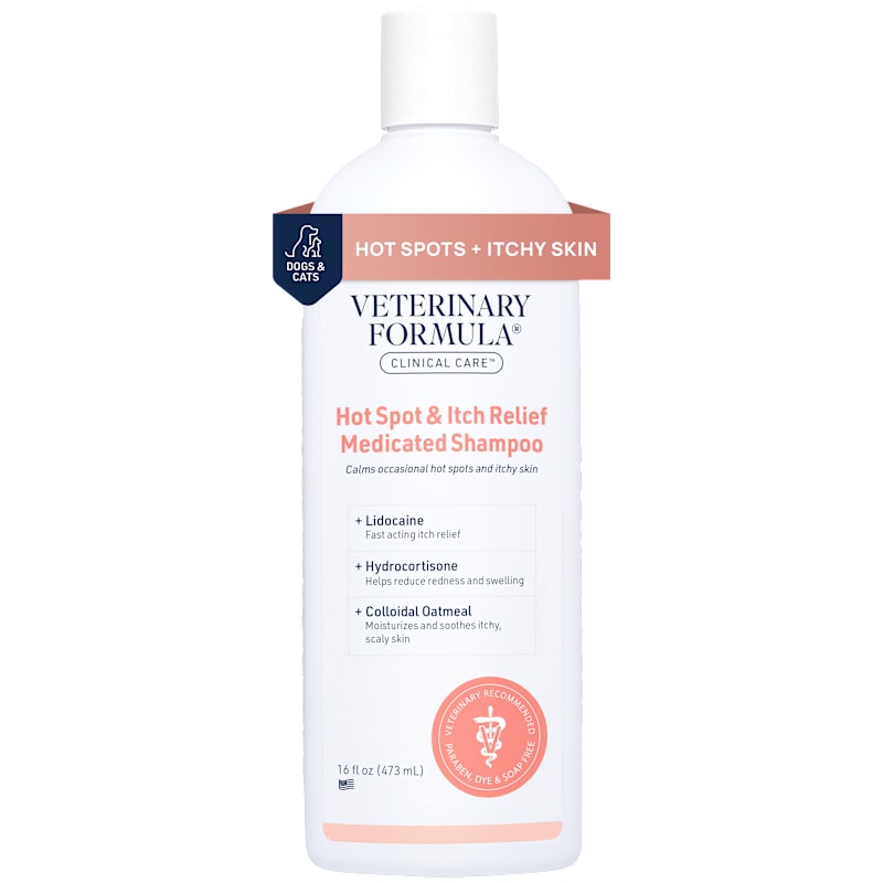 Veterinary Formula Clinical Care Hot Spot and Itch Relief Medicated Shampoo for Dogs and Cats