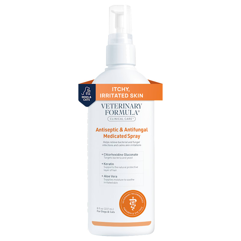 Veterinary Formula Clinical Care Antiseptic and Antifungal Medicated Spray for Dogs and Cats