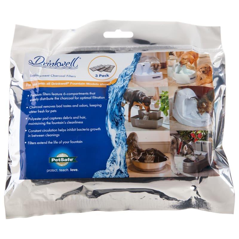 Petsafe Drinkwell Fountain Premium Activated Carbon Filters 3-Pack