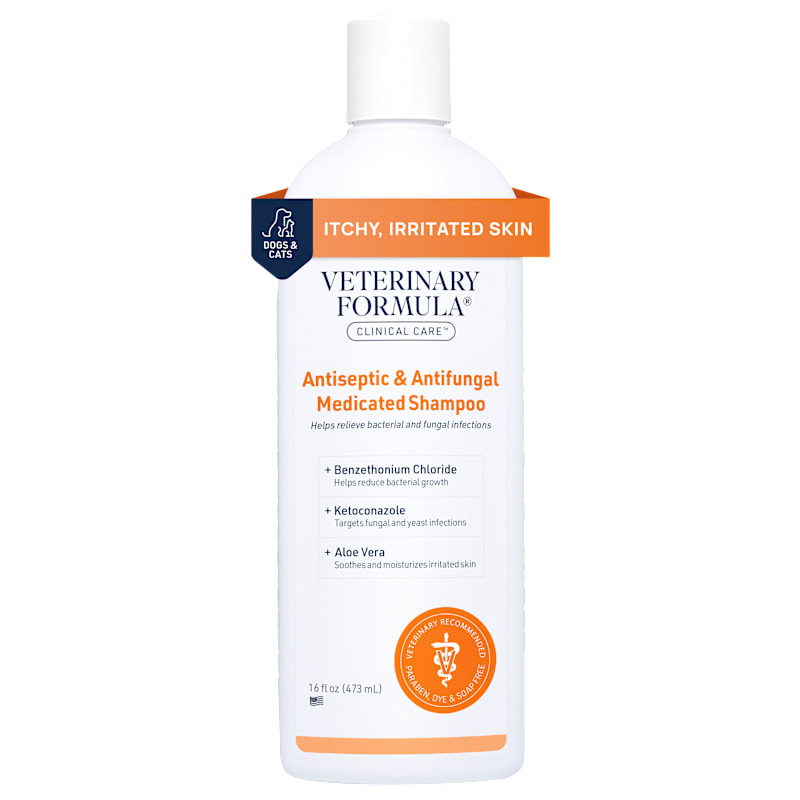 Veterinary Formula Clinical Care Antiseptic and Antifungal Medicated Shampoo for Dogs